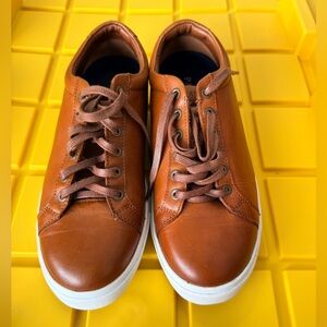 Portland leather goods Patina men’s leather sneakers. Color honey, size 7.5